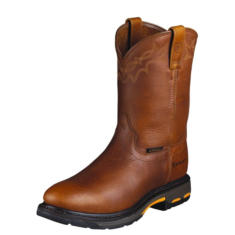 Ariat Workhog Pull-on Koyu Kahverengi Iş Ayakkabıları Erkek (40162-263)